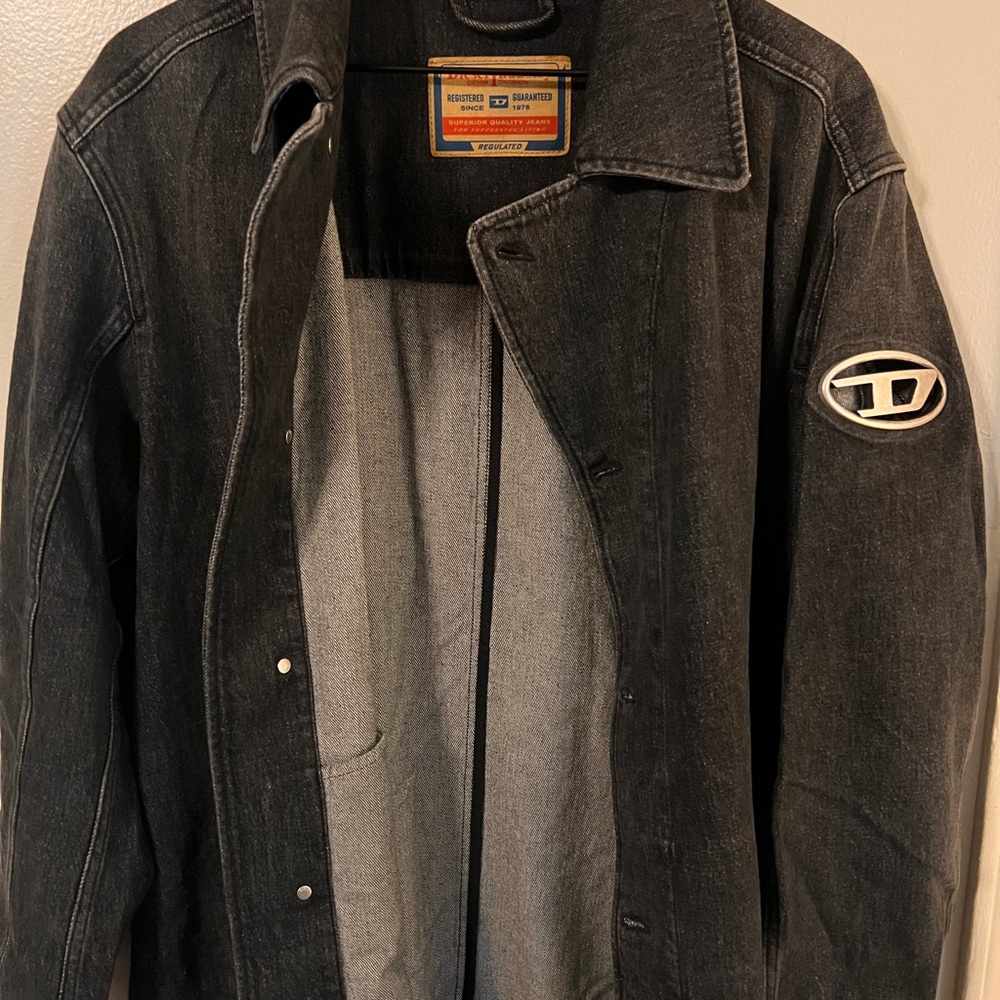 Diesel Charcoal Trench Coat - Picture 3 of 8
